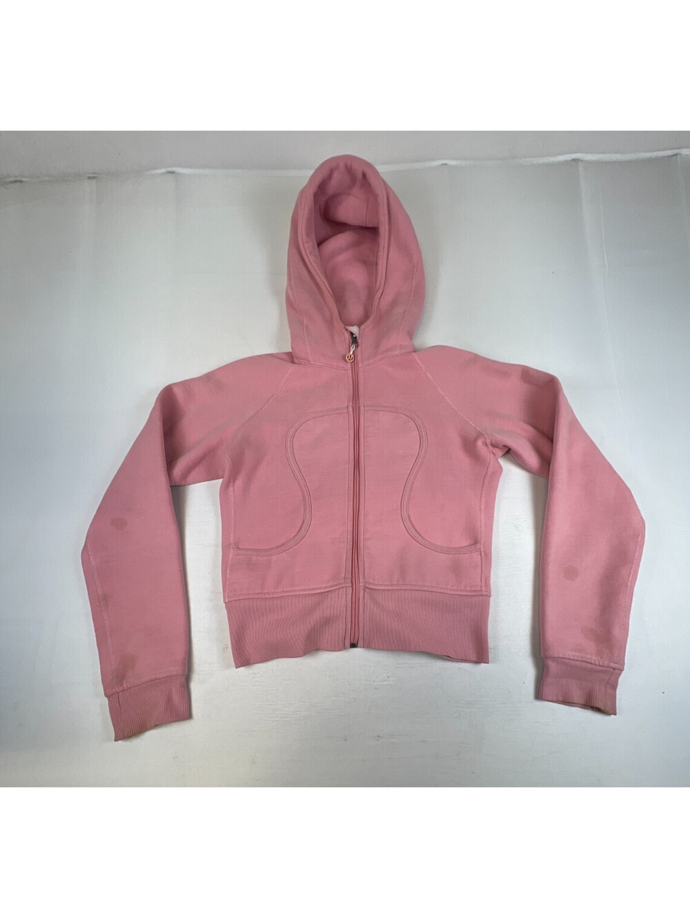 Lululemon Women 6 Pink Full Zip Hooded Athletic Jacket Activewear Sweatshirt